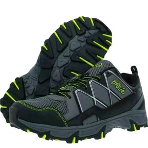 Mens Fila's Runnin / Everyday Shoes Athletic Gray With Green 11.5